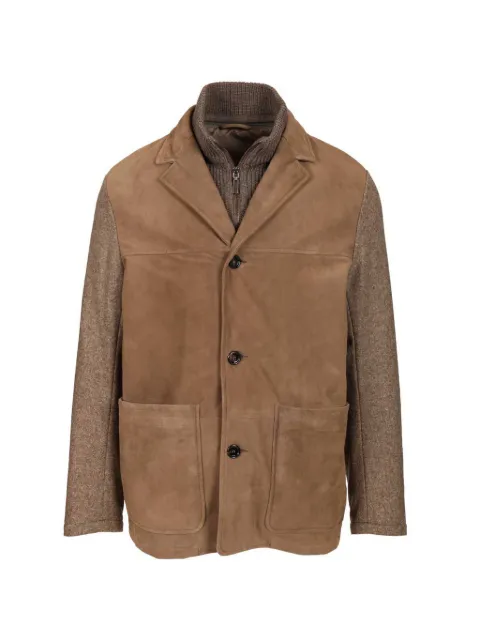 Al Duca D’Aosta 1902 panelled notch-lapel jacket Brown 121