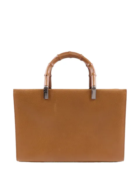 Gucci Pre-Owned bamboo top-handle tote bag Brown 21035