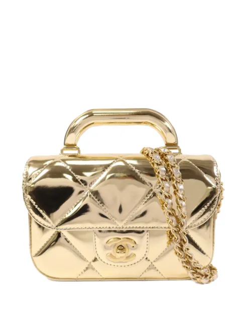 CHANEL Pre-Owned CC turn-lock tote bag Gold AS5805