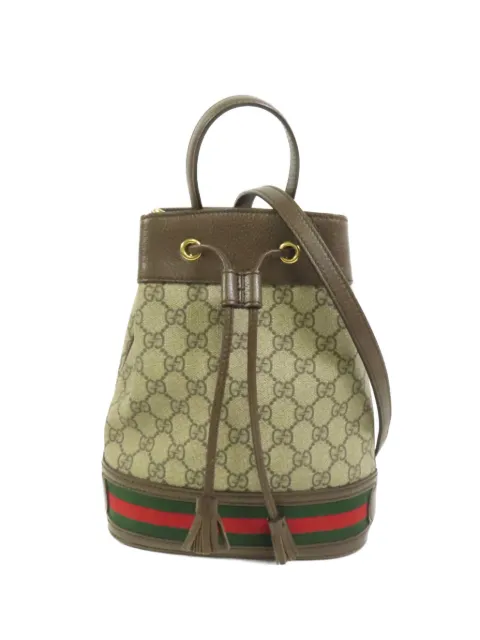 Gucci Pre-Owned small Ophidia GG bucket bag Neutrals 550621