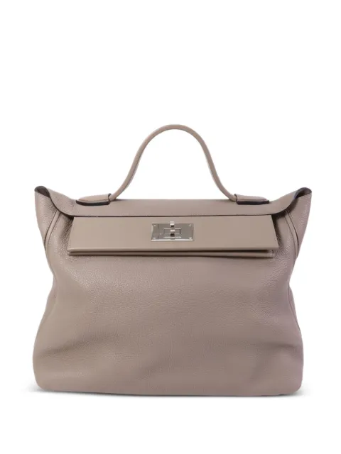 Hermès Pre-Owned 2018 35cm 24/24 Togo leather tote bag Neutrals CM8PHW