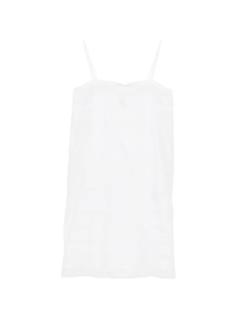 TOTEME monogram cotton-voile midi dress White 263WRD0266FB0441