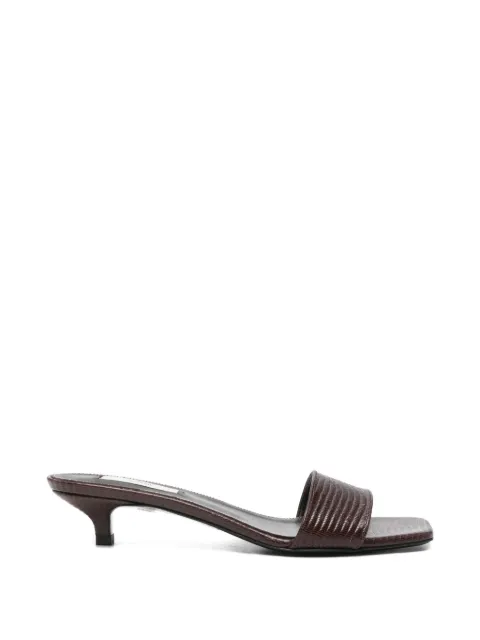 TOTEME lizard-embossed sandals Brown 263WAS0398LE0228102