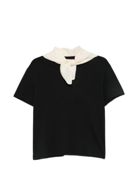 TOTEME scarf-detail T-shirt Black 263WRT0934FB0502317