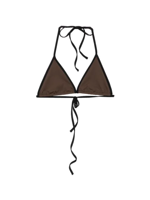 TOTEME triangle tie-fastening bikini top Brown 242WSW1028FB0097427