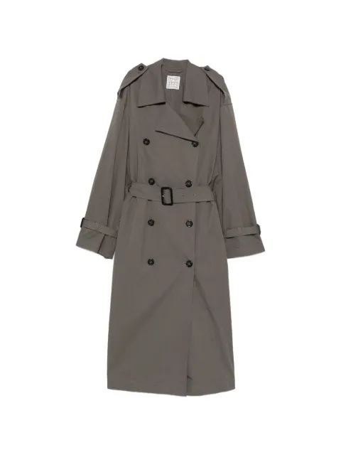 TOTEME Crisp double-breasted belted trench coat Grey 252WRO0197FB0410