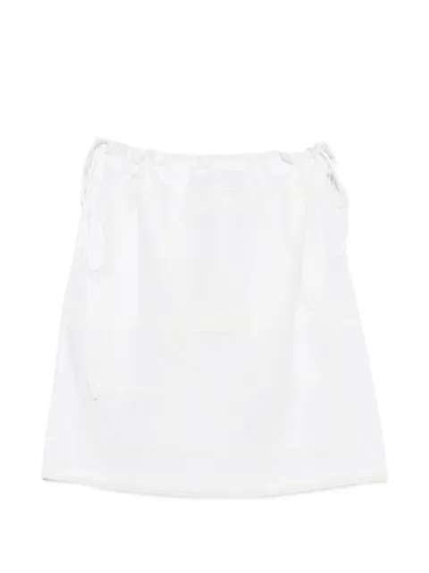 TOTEME Monogram cotton mini skirt White 263WRB0281FB0441