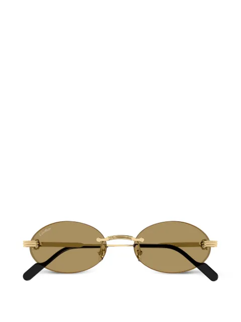 Cartier Eyewear rimless oval-frame sunglasses Gold CT0615S002