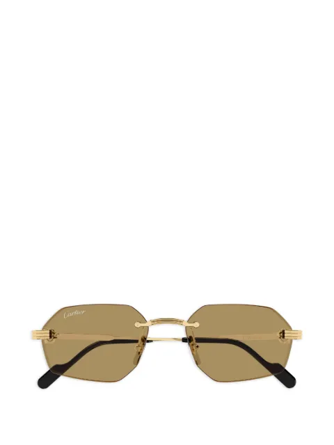 Cartier Eyewear rimless geometric-frame sunglasses Gold CT0616S002