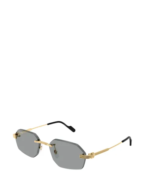 Cartier Eyewear rimless geometric-frame sunglasses Gold CT0616S004