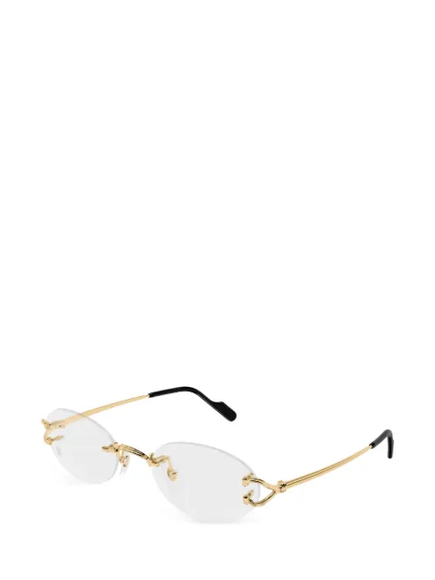 Cartier Eyewear rimless oval-frame glasses Gold CT0621O001