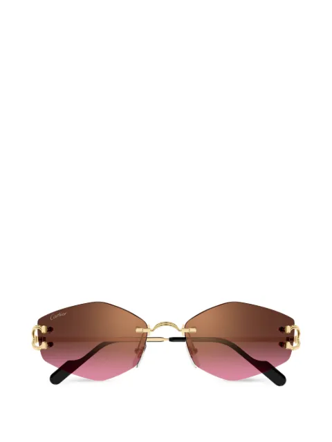 Cartier Eyewear Panthère geometric-frame sunglasses Gold CT0620S004