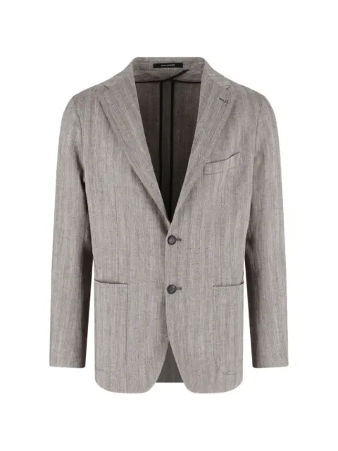 Tagliatore chest-pocket single-breasted blazer Brown 1SMC22KPEA40006