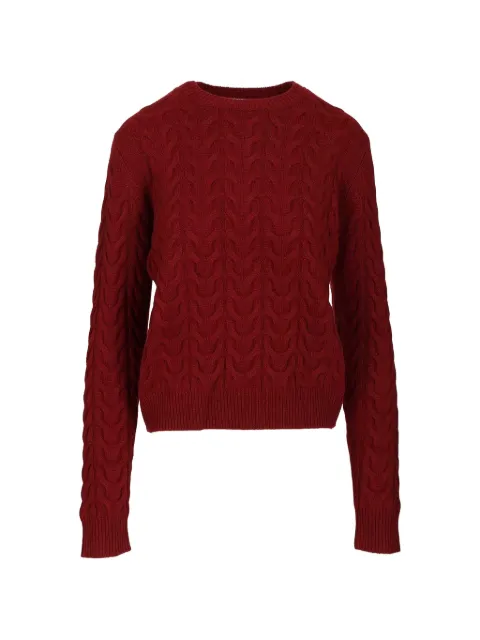 Max Mara cable-knit cashmere jumper Red 252137E12