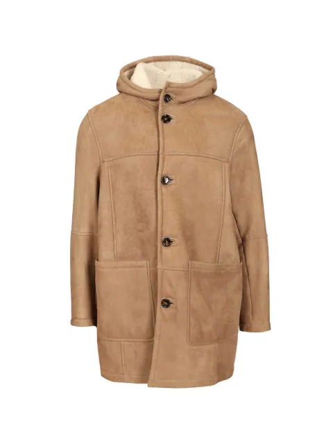 Al Duca D’Aosta 1902 hooded shearling coat Neutrals 33