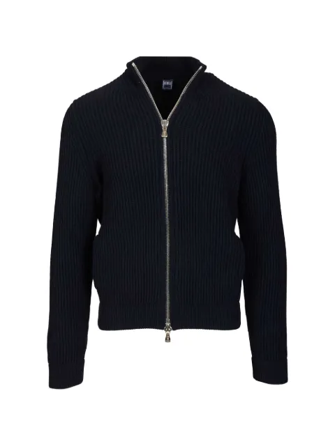 Fedeli ribbed-knit cashmere cardigan Blue MU008059