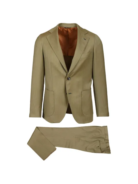 Al Duca D’Aosta 1902 herringbone-weave suit Green T25233