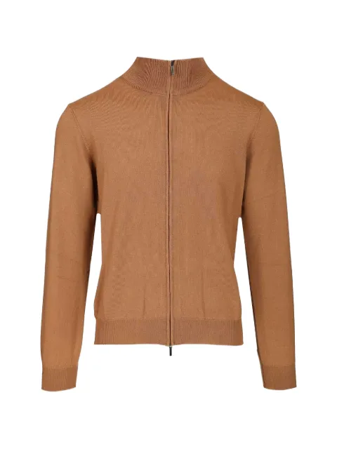 Al Duca D’Aosta 1902 zip-up ribbed-trim sweater Brown HI402Z