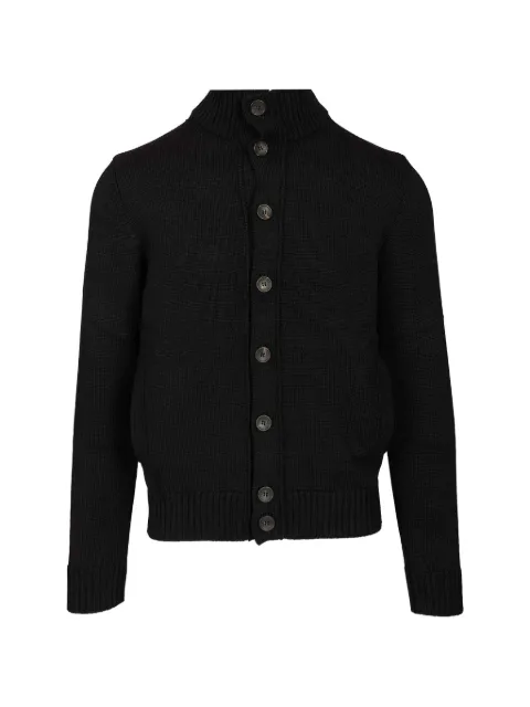 Al Duca D’Aosta 1902 button-fastening ribbed-trim sweater Black HI111B