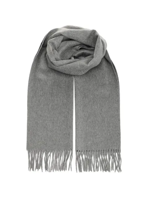 Al Duca D’Aosta 1902 fringed cashmere scarf Grey MOENA