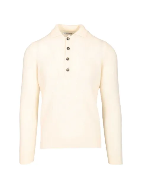 Al Duca D’Aosta 1902 ribbed-knit polo shirt White LG1240