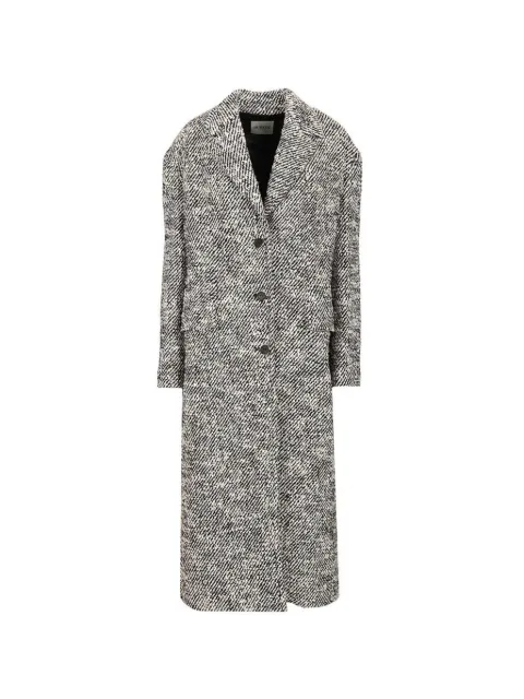 Durazzi Milano fringe-detail single-breasted coat White FW25C01TT0051