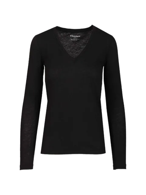 Al Duca D’Aosta 1902 long-sleeve V-neck t-shirt Black FTS010