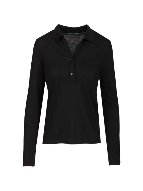 Al Duca D’Aosta 1902 fine-knit polo shirt Black FPO038
