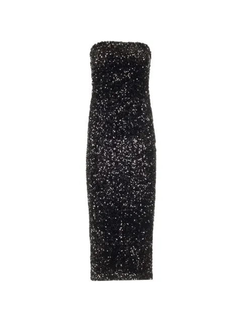 Al Duca D’Aosta 1902 sequin-embellished bustier dress Black 3985P