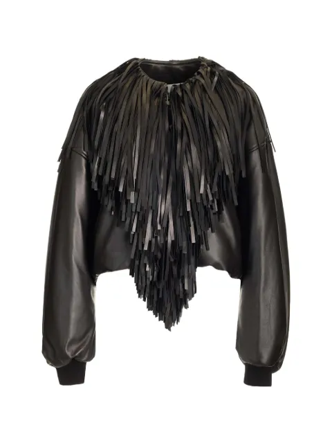 Alaïa fringe-trimmed jacket Black AA9V1074C228A