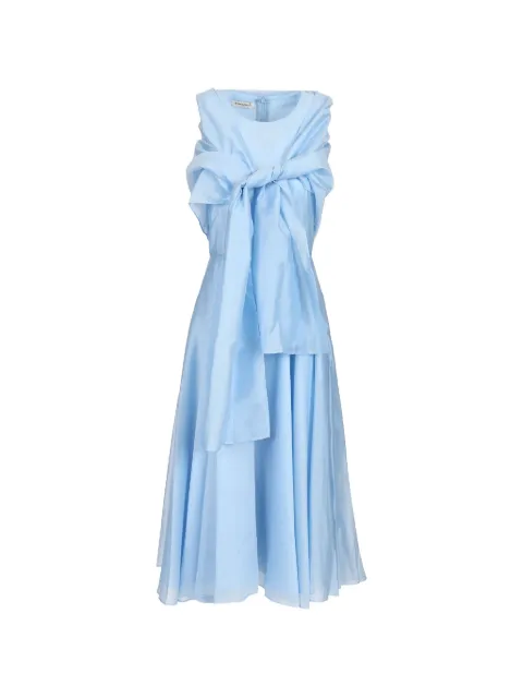 Al Duca D’Aosta 1902 integrated-shawl sleeveless dress Blue 377342810524