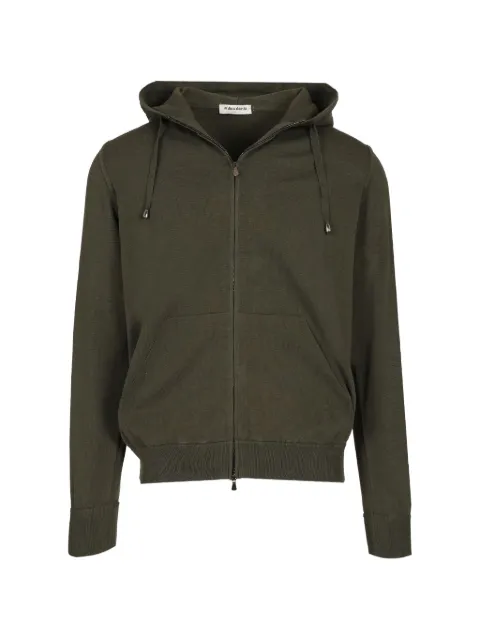 Al Duca D’Aosta 1902 full-zip drawstring hoodie Green FH1ML2AT
