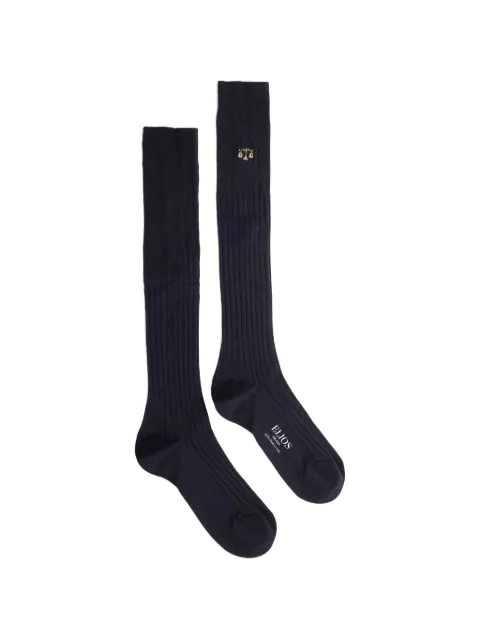 Elios Milano Libra zodiac-embroidered socks Blue 830029E12