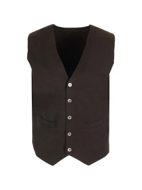 Al Duca D’Aosta 1902 knitted button-up gilet Brown 24IFFU0PA0MPT