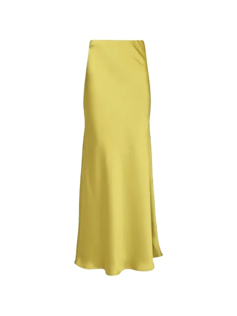 Al Duca D’Aosta 1902 satin elasticated-waist maxi skirt Yellow 2639L