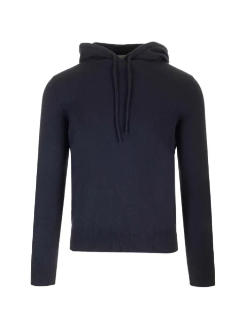 Al Duca D’Aosta 1902 cashmere drawstring hoodie Blue 77AFELPA
