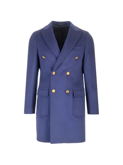Al Duca D’Aosta 1902 double-breasted coat Blue LIONE