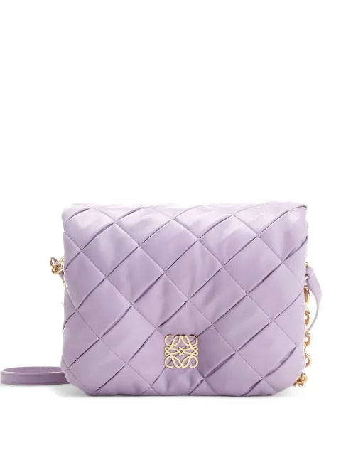 LOEWE Goya padded leather shoulder bag Purple A896P41X14