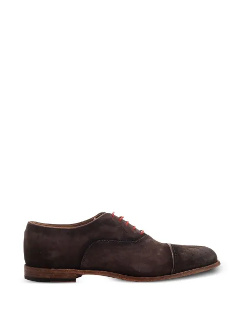 corvari cap-toe suede derby shoes Brown 2007MUGELLOSOFTY