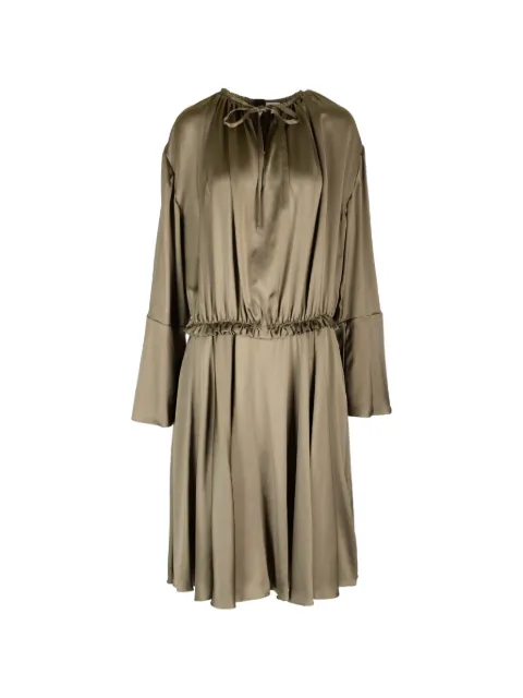 LOEWE ruffled-waist tunic dress Green S359Y09XDC