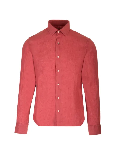 Al Duca D’Aosta 1902 slim-fit washed-linen shirt Red LA58SL7056