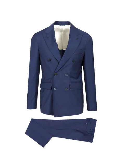 Al Duca D’Aosta 1902 Positano double-breasted wool suit Blue POSITANOP11
