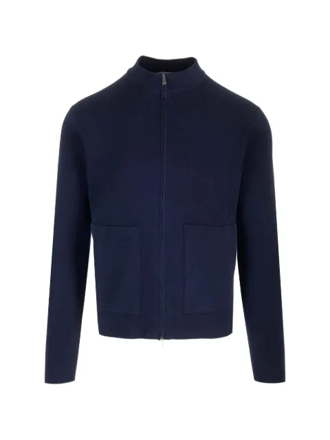 Al Duca D’Aosta 1902 zip-up high-neck cardigan Blue FZMLTCR12M