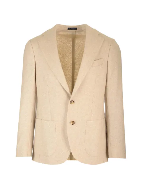 Al Duca D’Aosta 1902 single-breasted cashmere jacket Neutrals JF84JE068