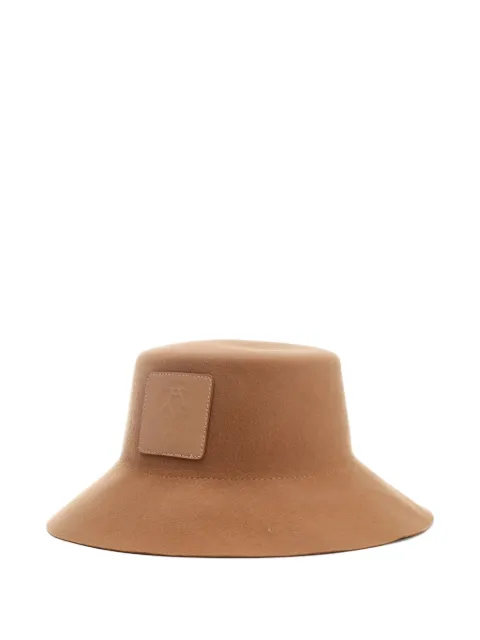 Helen Kaminski logo-patch wool-felt hat Neutrals HAT51600