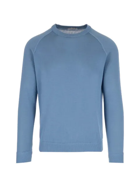Al Duca D’Aosta 1902 raglan-sleeve slim-fit cotton sweater Blue GC1MLR2ACR12R