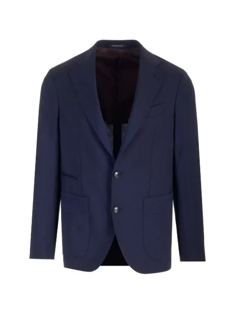 Al Duca D’Aosta 1902 Travel single-breasted wool blazer Blue JTRAVELUF0322