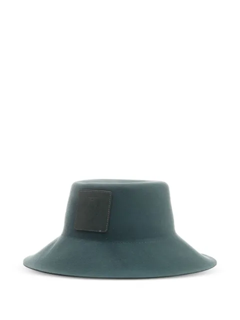 Helen Kaminski Reign logo-patch bucket hat Green HAT51600
