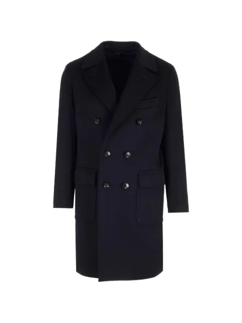 Al Duca D’Aosta 1902 double-breasted cashmere midi coat Blue MIRCOUC091Z