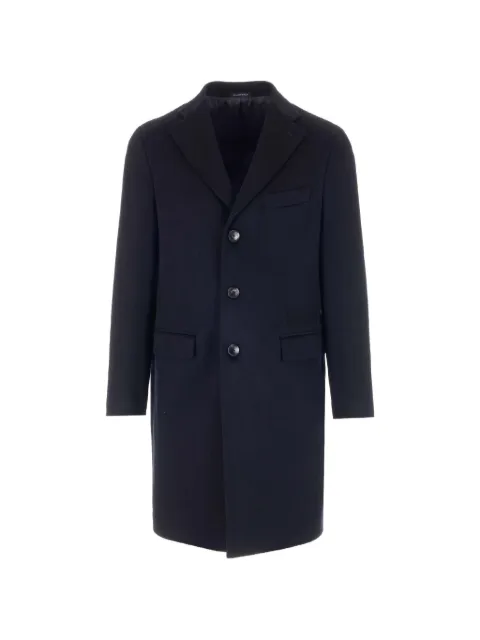 Al Duca D’Aosta 1902 single-breasted cashmere coat Blue AOSTAUC091Z